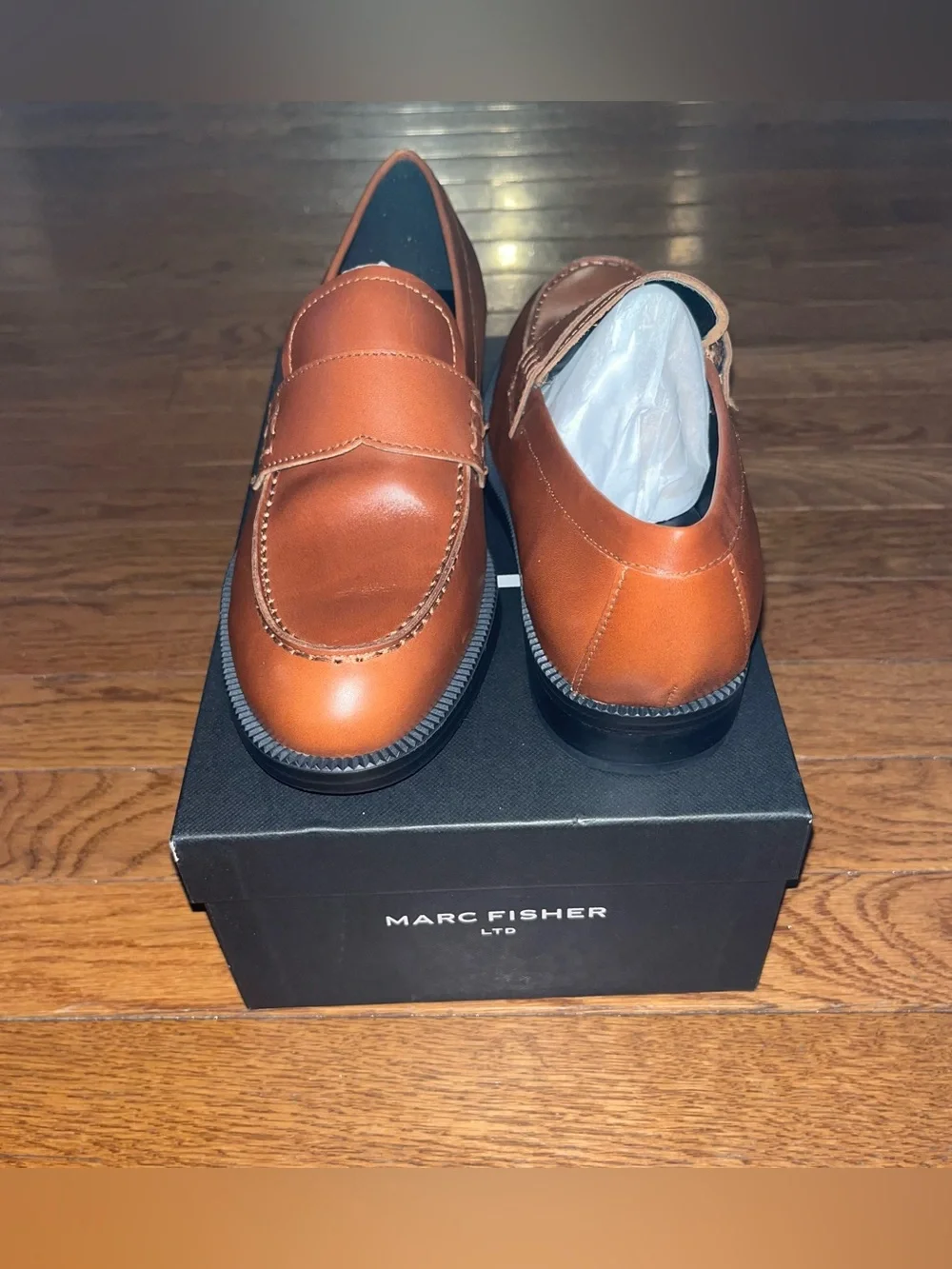 Marc Fisher LTD Palista Loafers Medium Brown 210 Leather Women’s Size 8